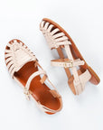 Formation Genuine Leather Sandals with Rubber Outsoles in Nude (4762229407879)